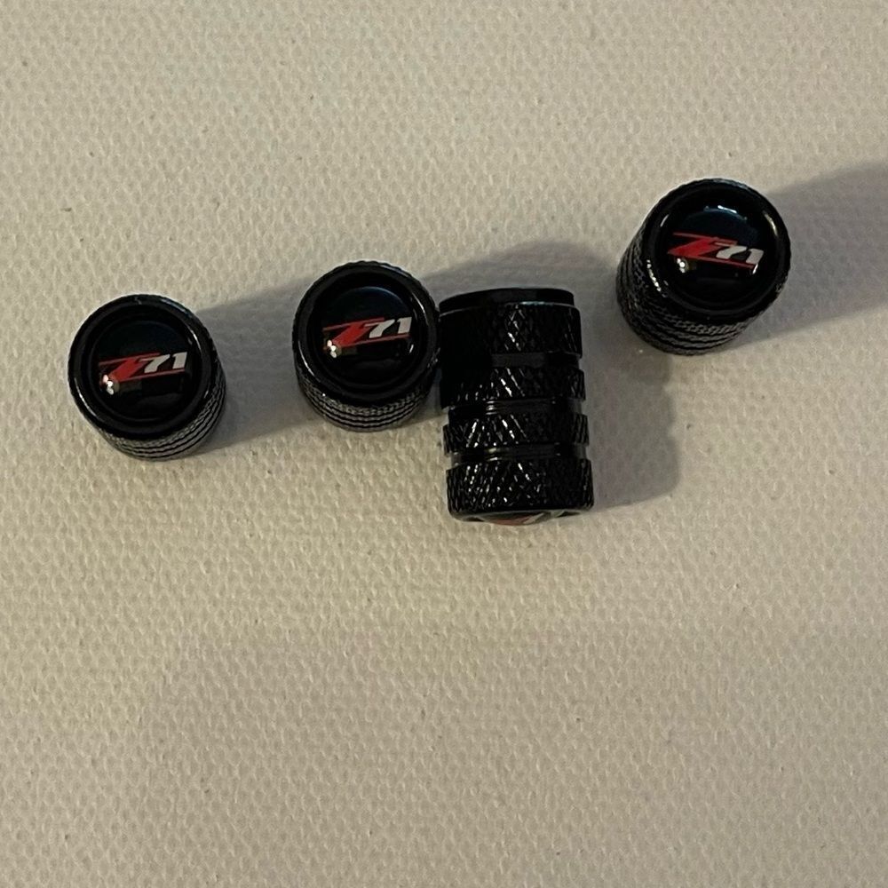 Z71 Chevrolet Valve Stem Caps in Black Set of 4 NWT
